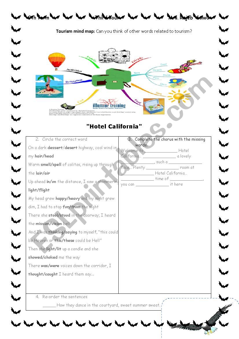 9th form  group session worksheet