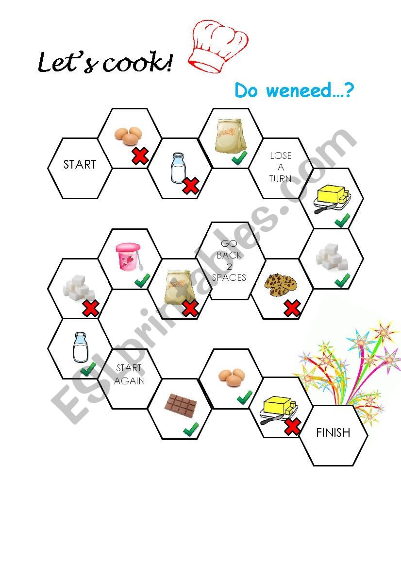 Food Boardgame worksheet