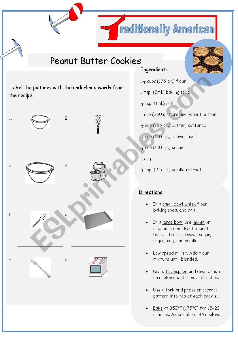 Typically American Peanut Butter Cookies