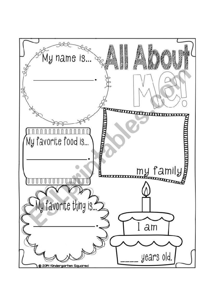 All about me worksheet worksheet