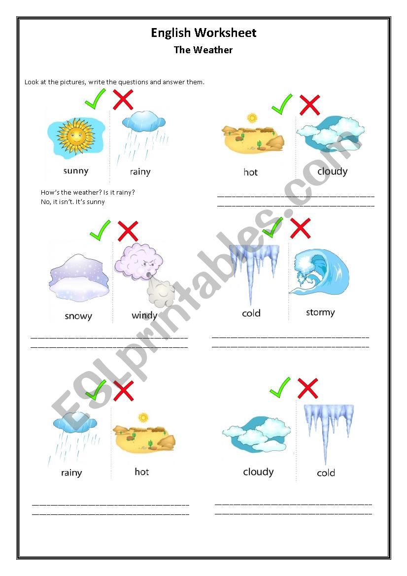 The Weather  worksheet