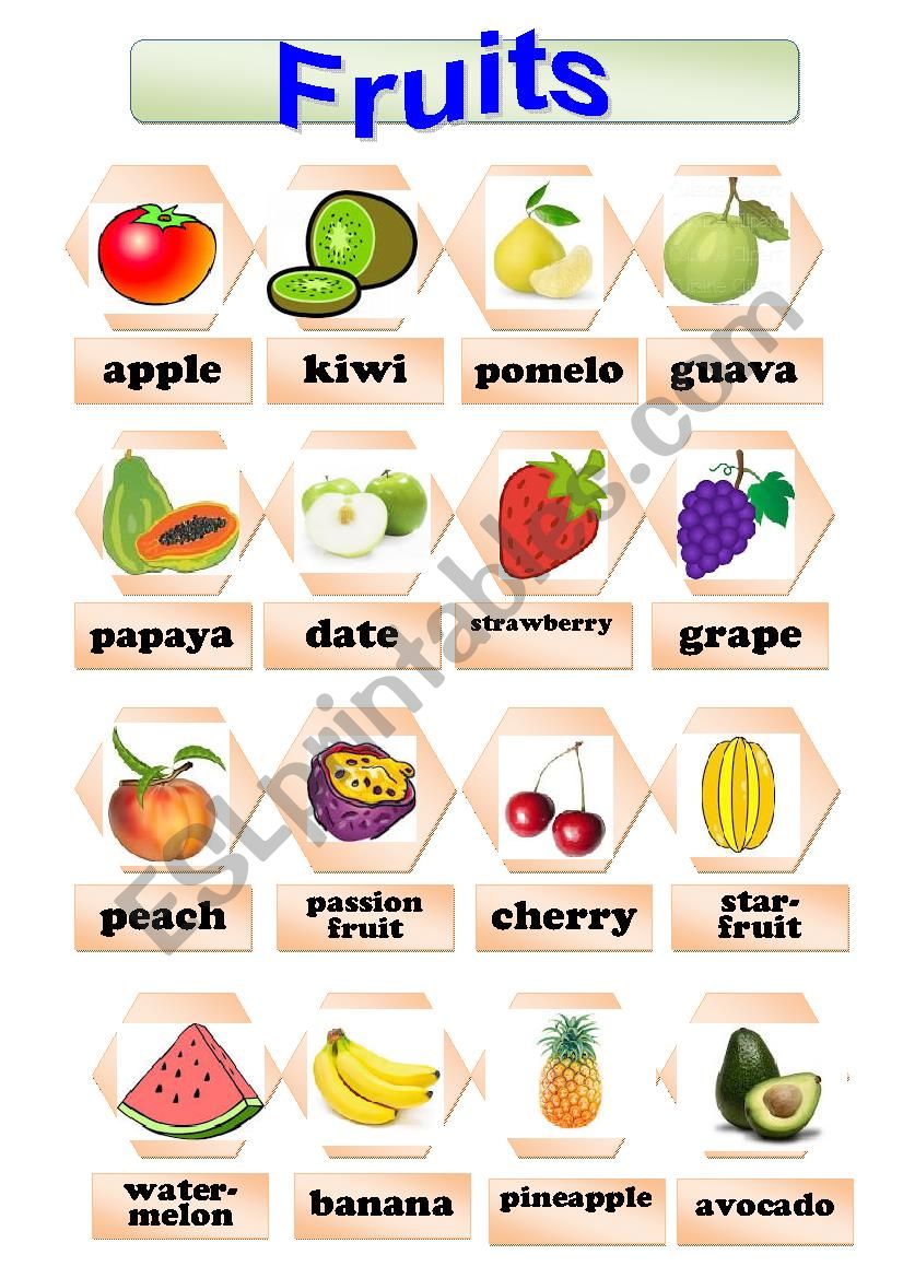 fruit worksheet