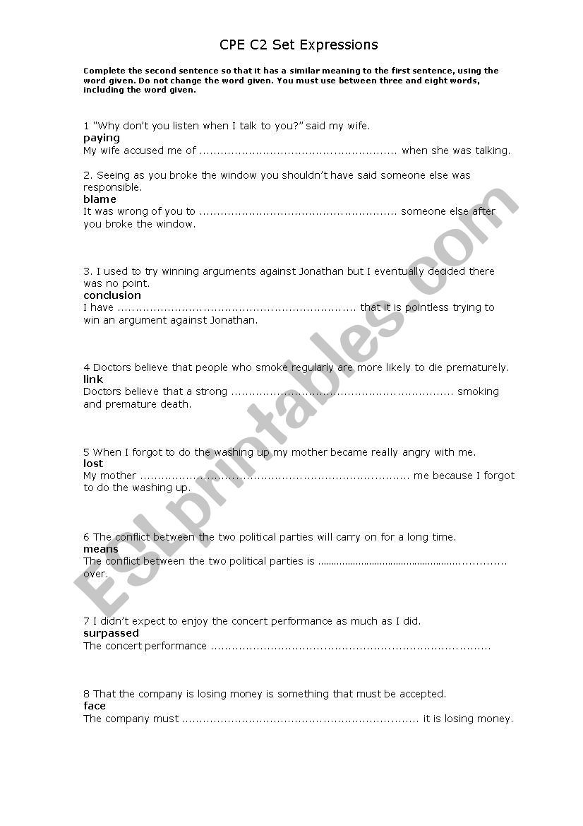 CPE Set expressions worksheet