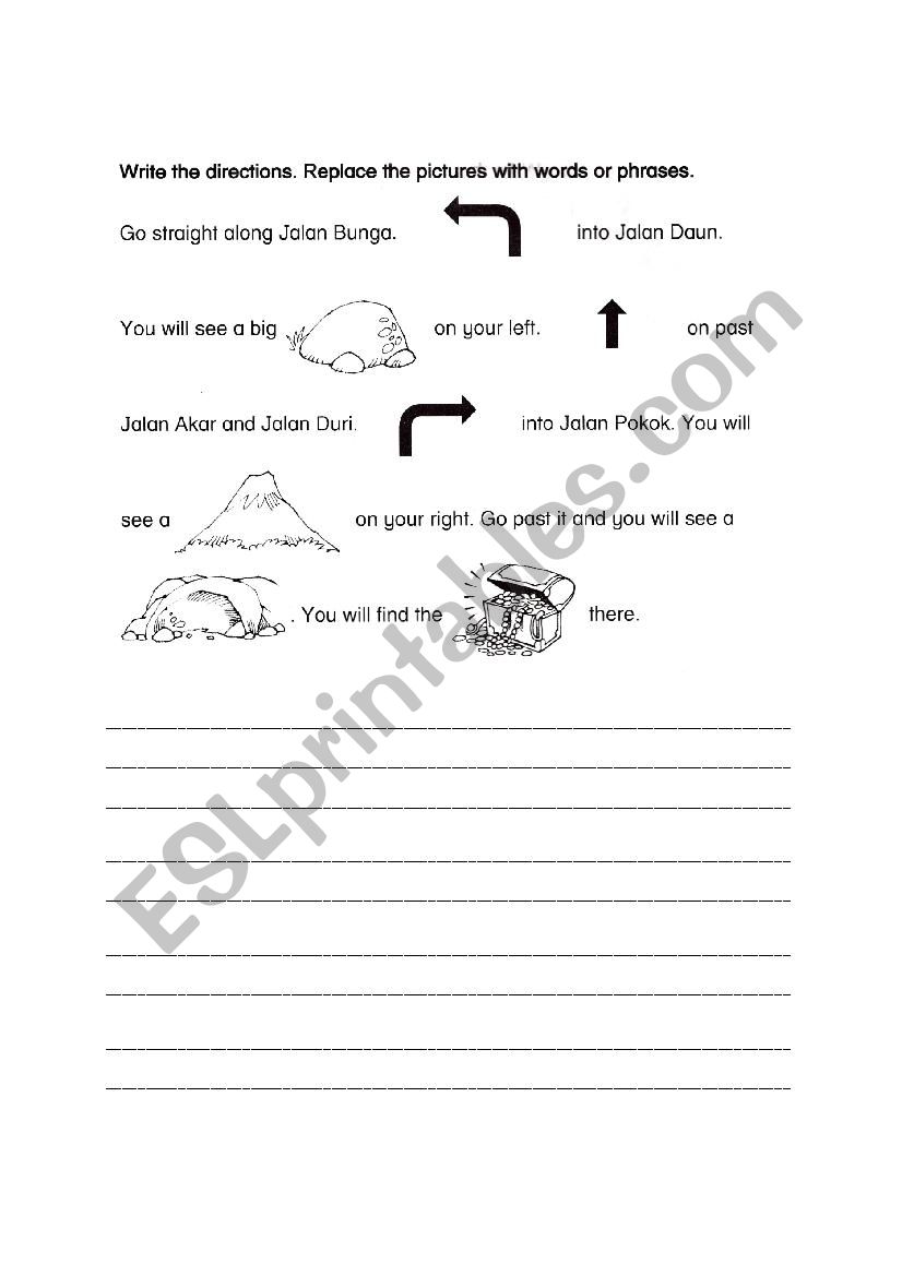 Directions worksheet