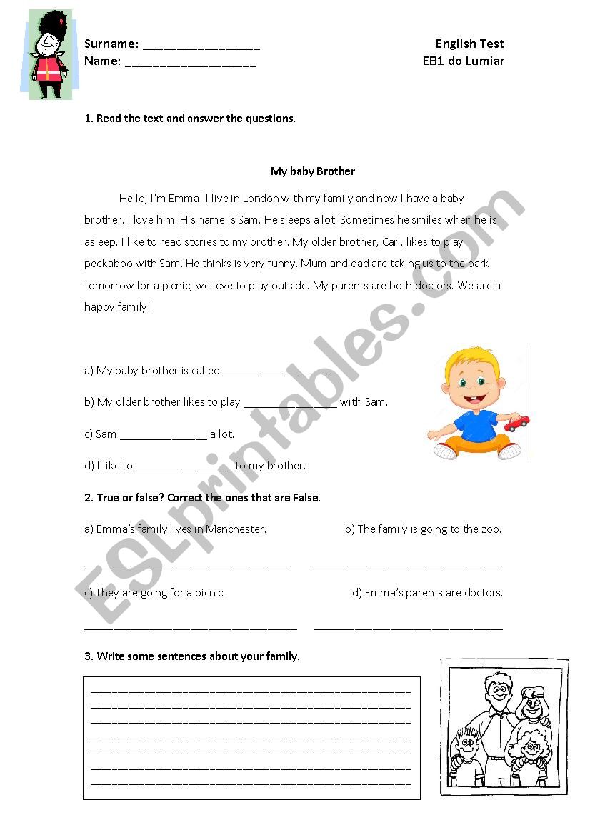 family  worksheet