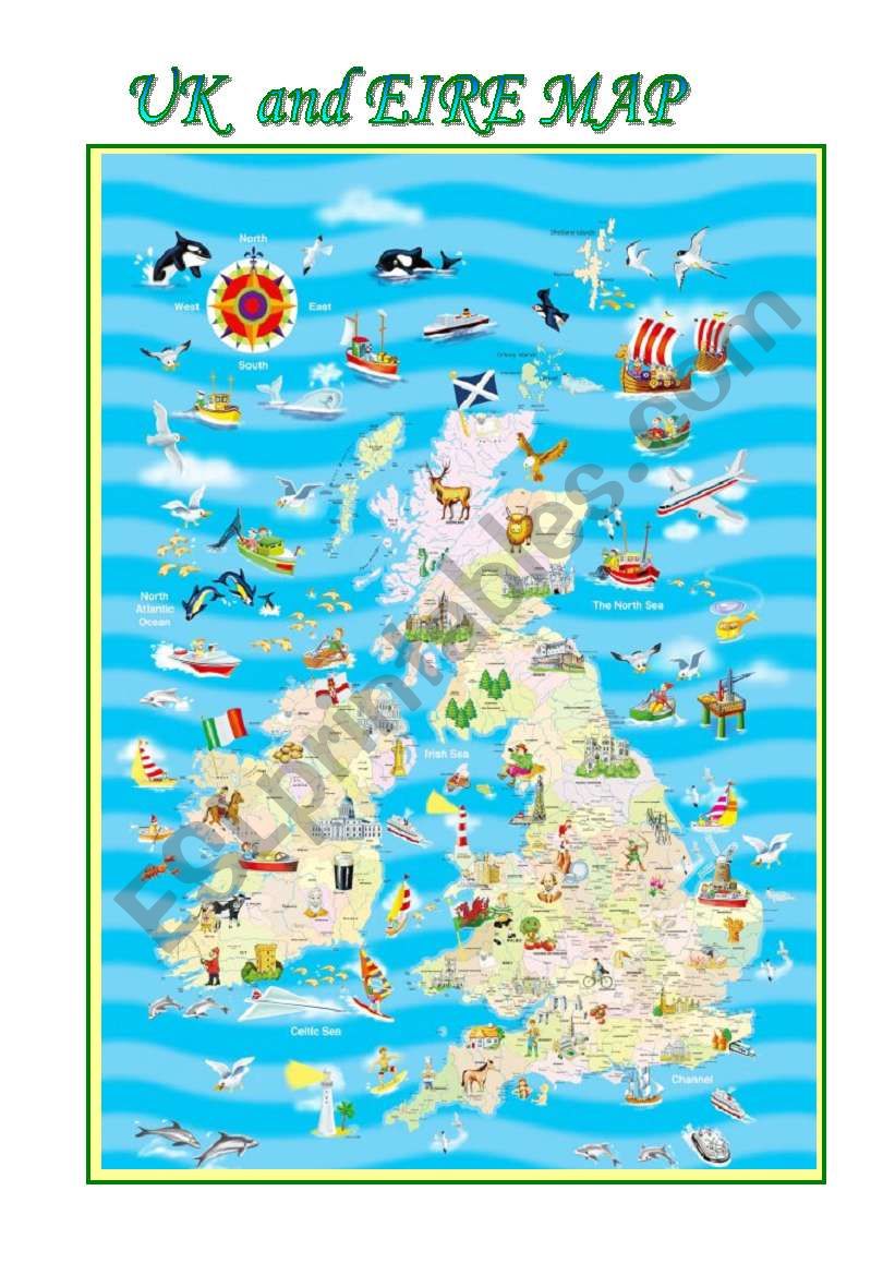 Maps-UK and Eire Map worksheet