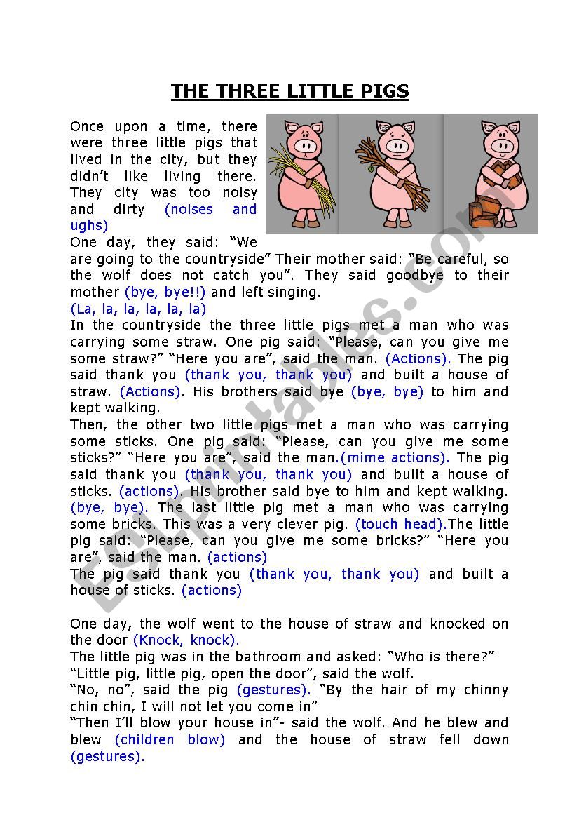 THE THREE LITTLE PIGS (dramatised reading) 1