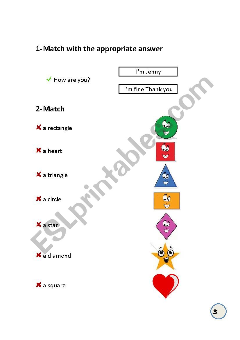 exam worksheet