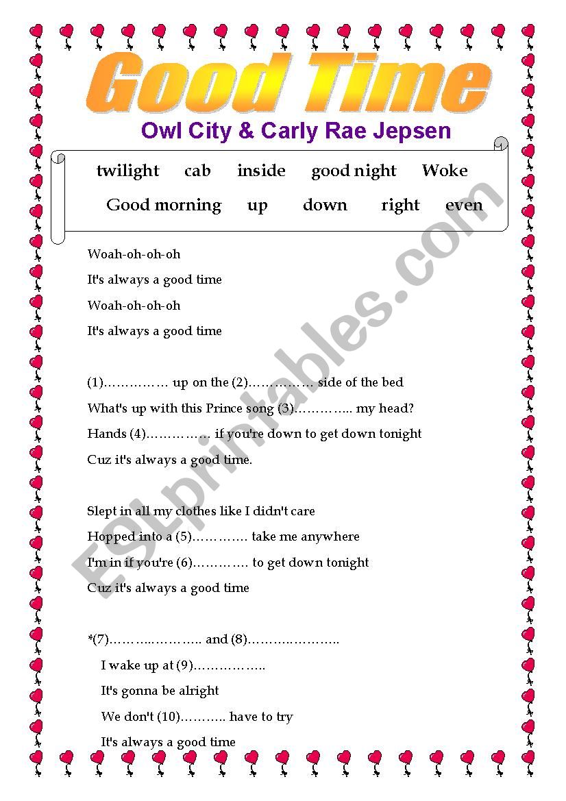 Good Time --- Owl City & Carly Rae Jepsen