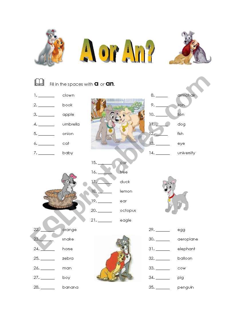 A or An? worksheet