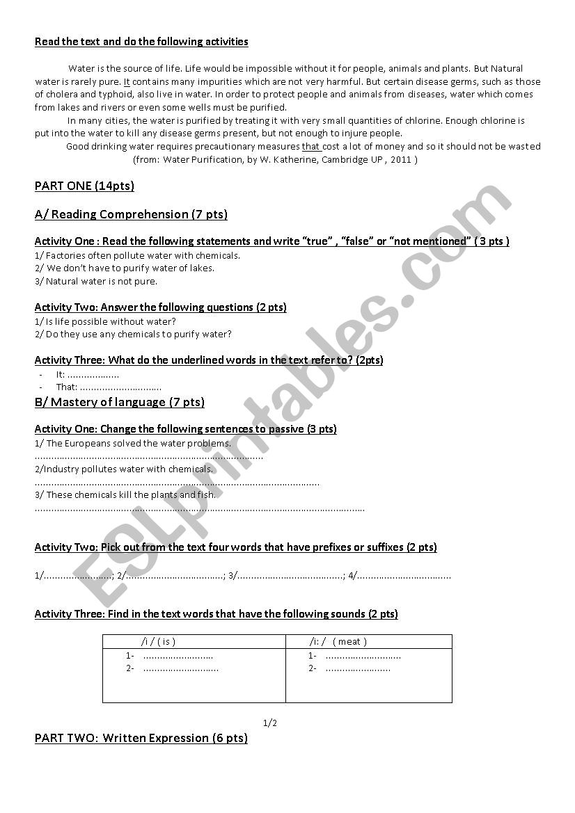 readingcomprehension  worksheet