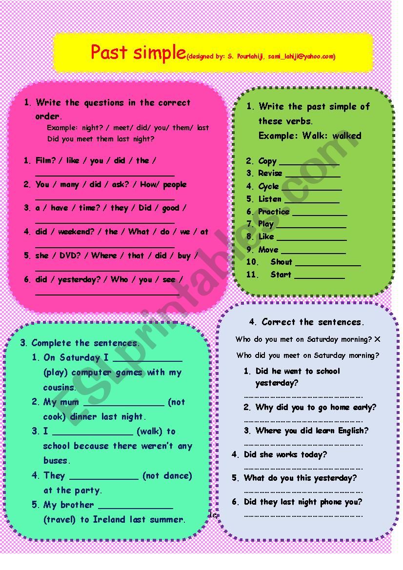 Past Simple  worksheet