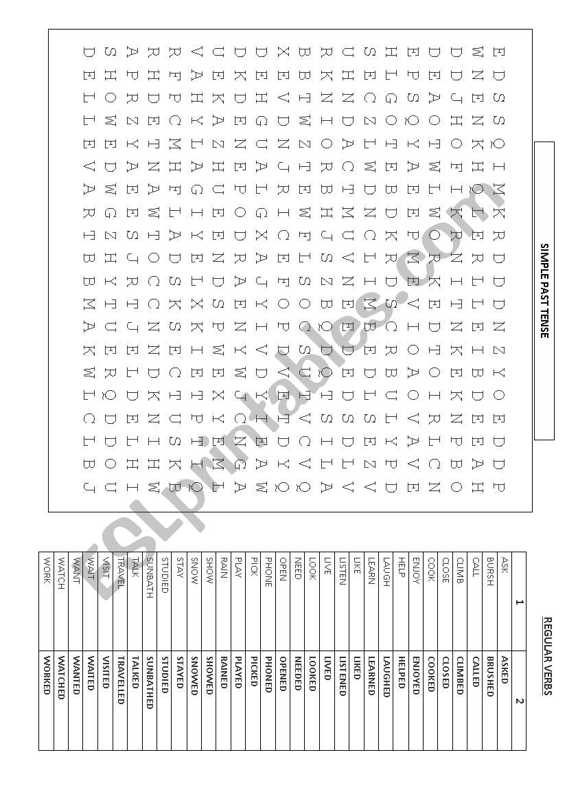 Regular Verbs  worksheet