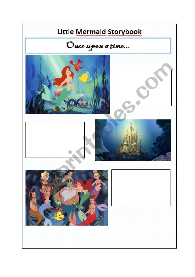Little Mermaid Storybook worksheet