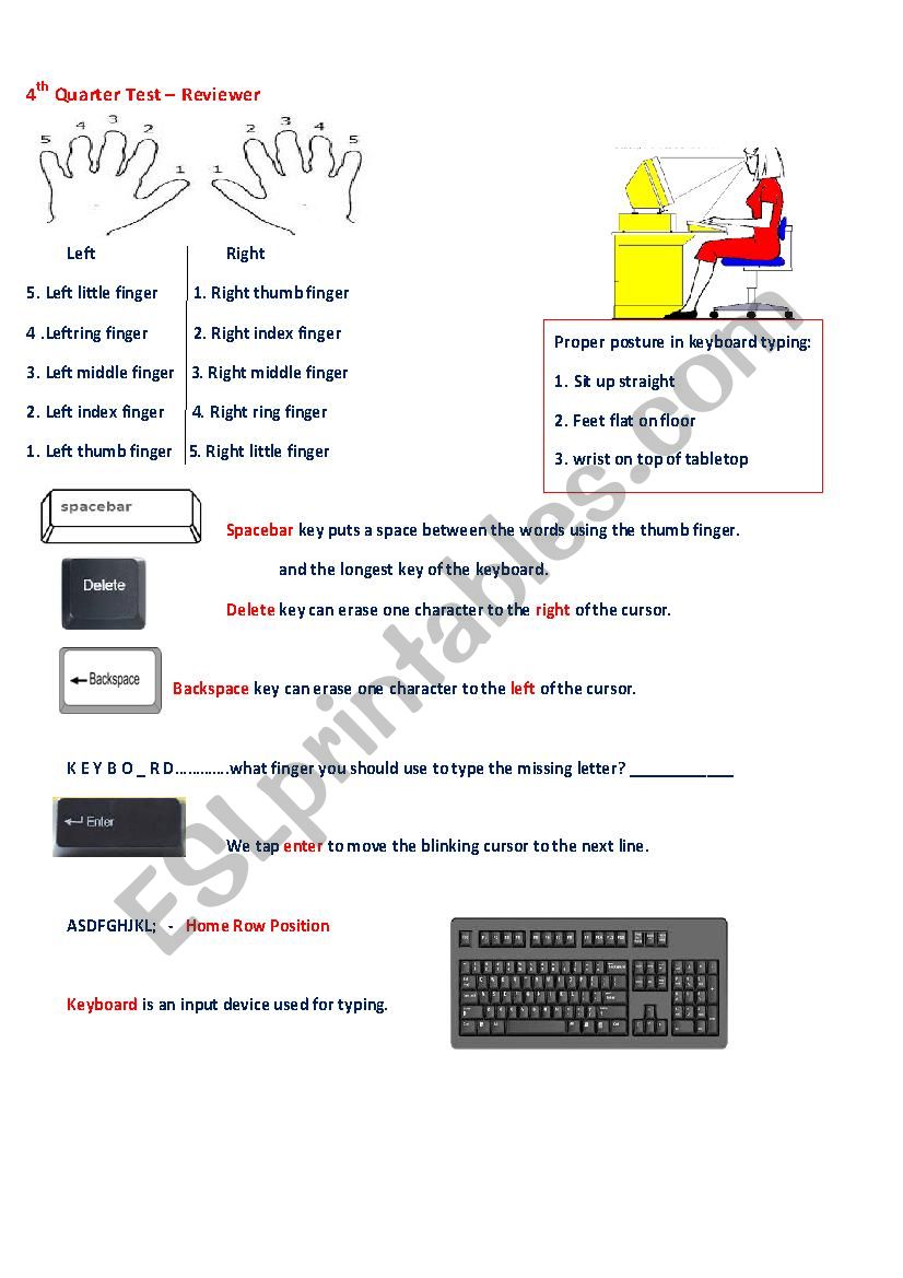 Review about computer worksheet