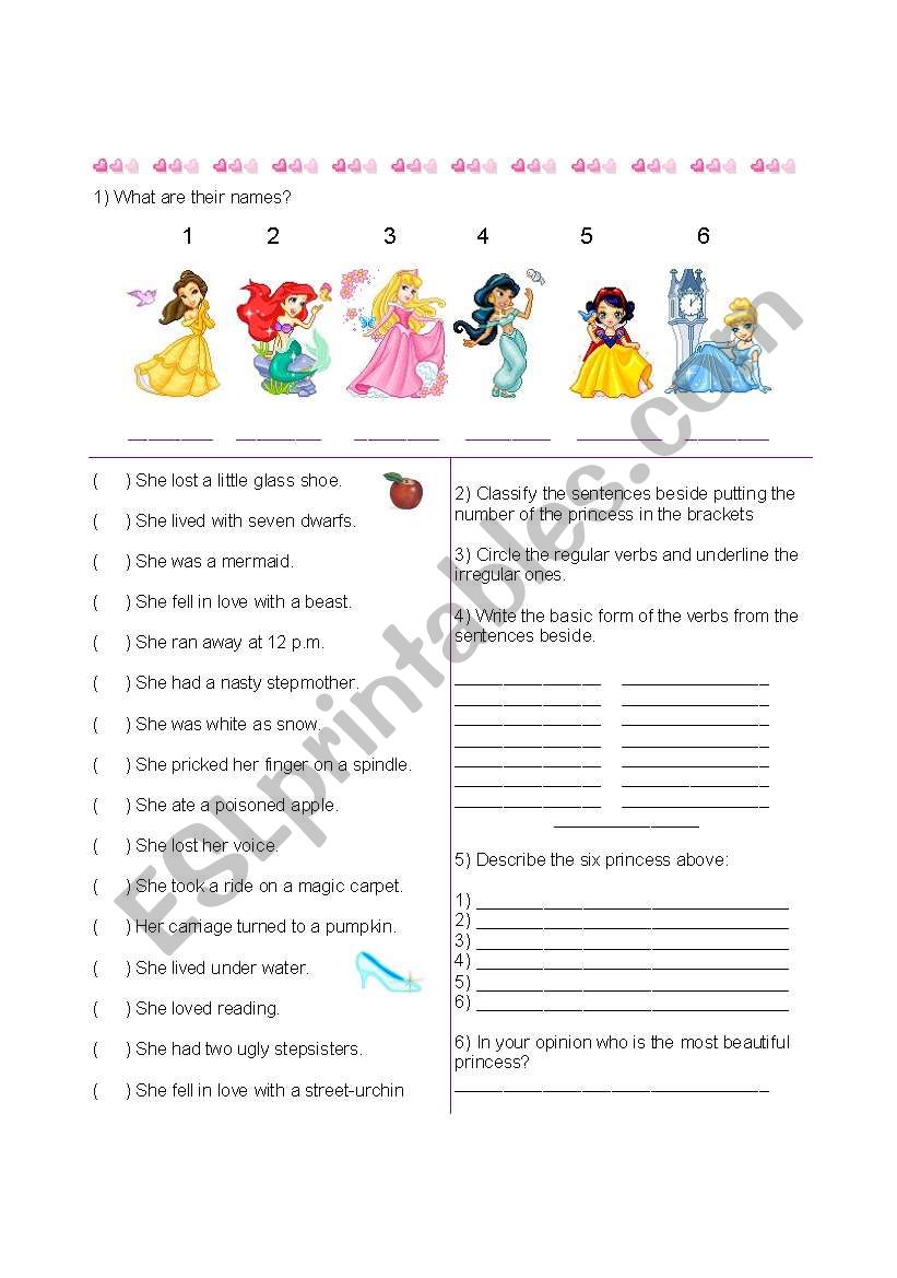 fairy tales worksheet