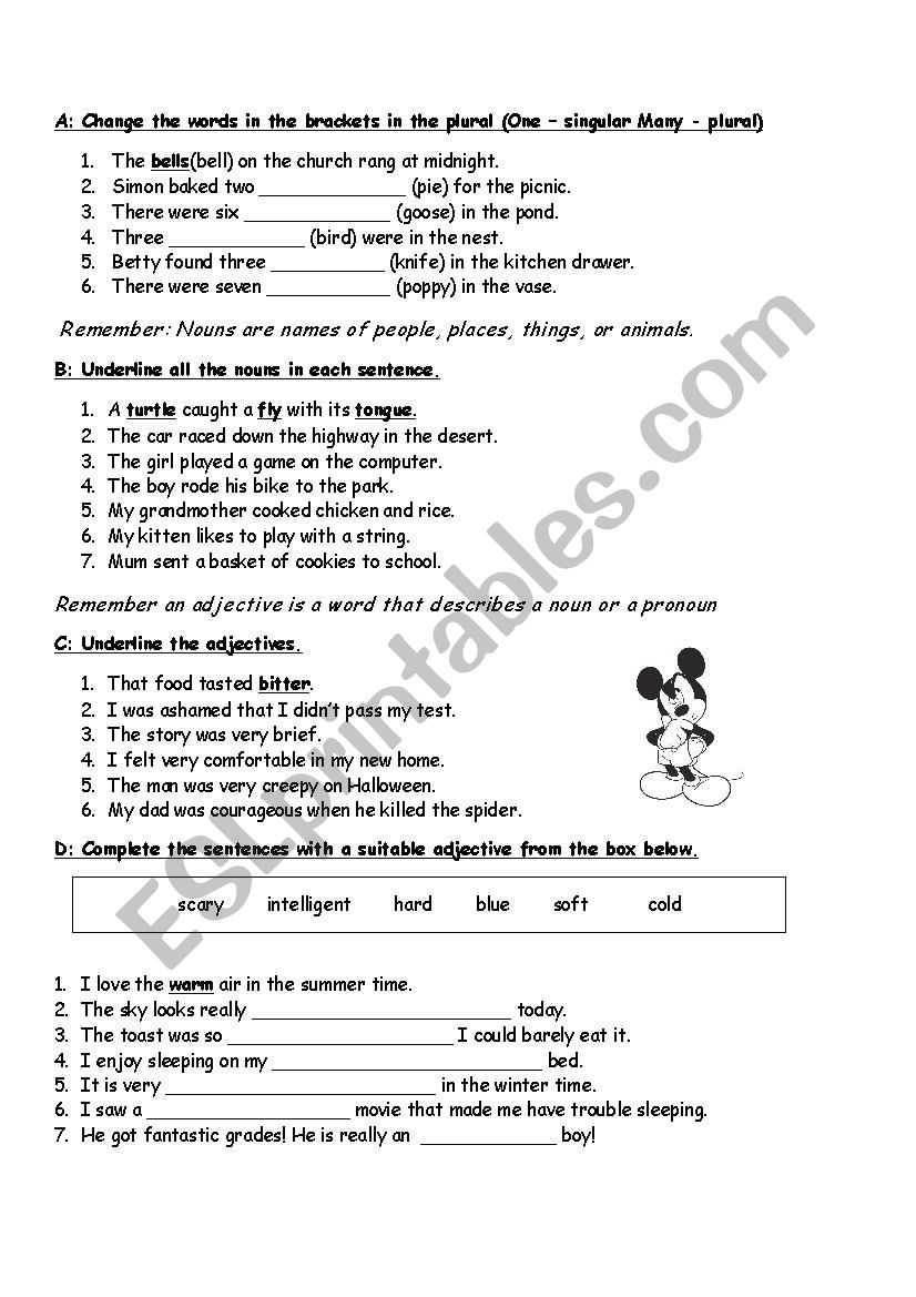 Revision worksheet worksheet