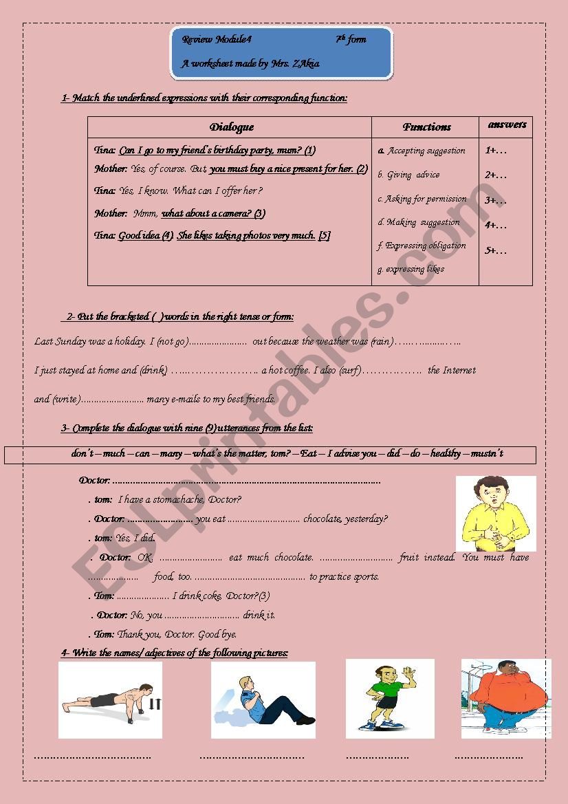 review module4 7th form worksheet