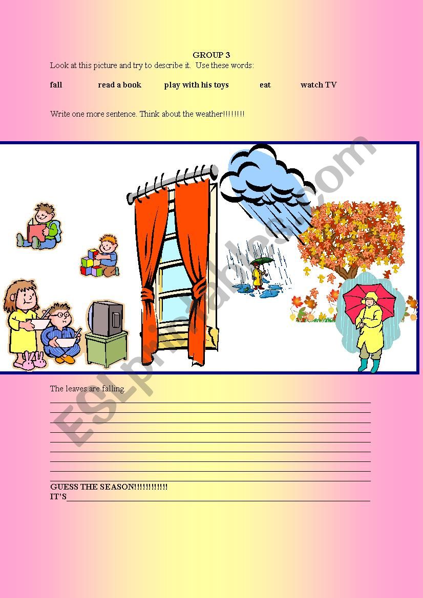 autumn worksheet