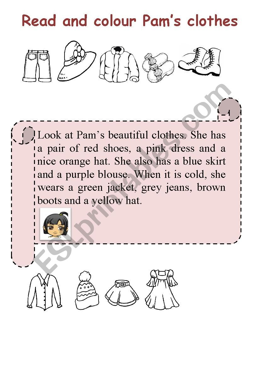 Clothes worksheet