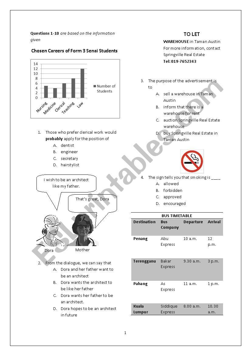 general test- multiresponses worksheet