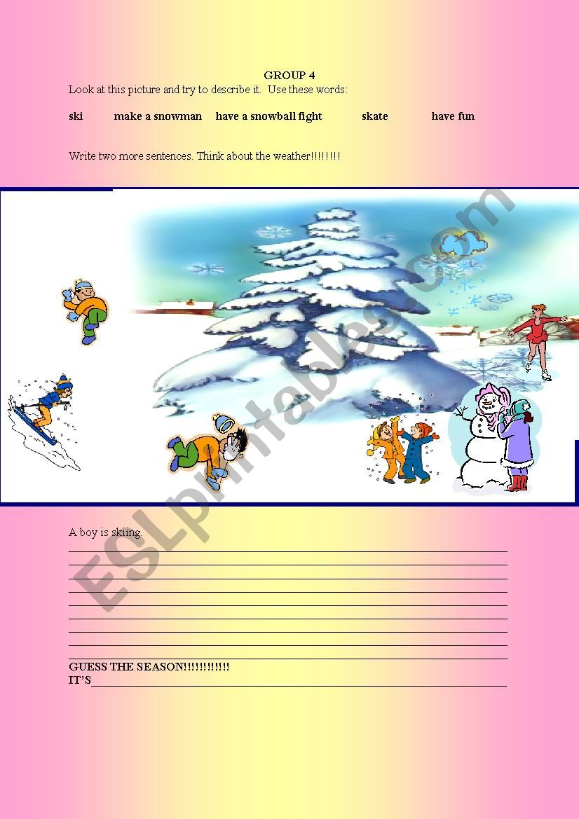 Winter worksheet