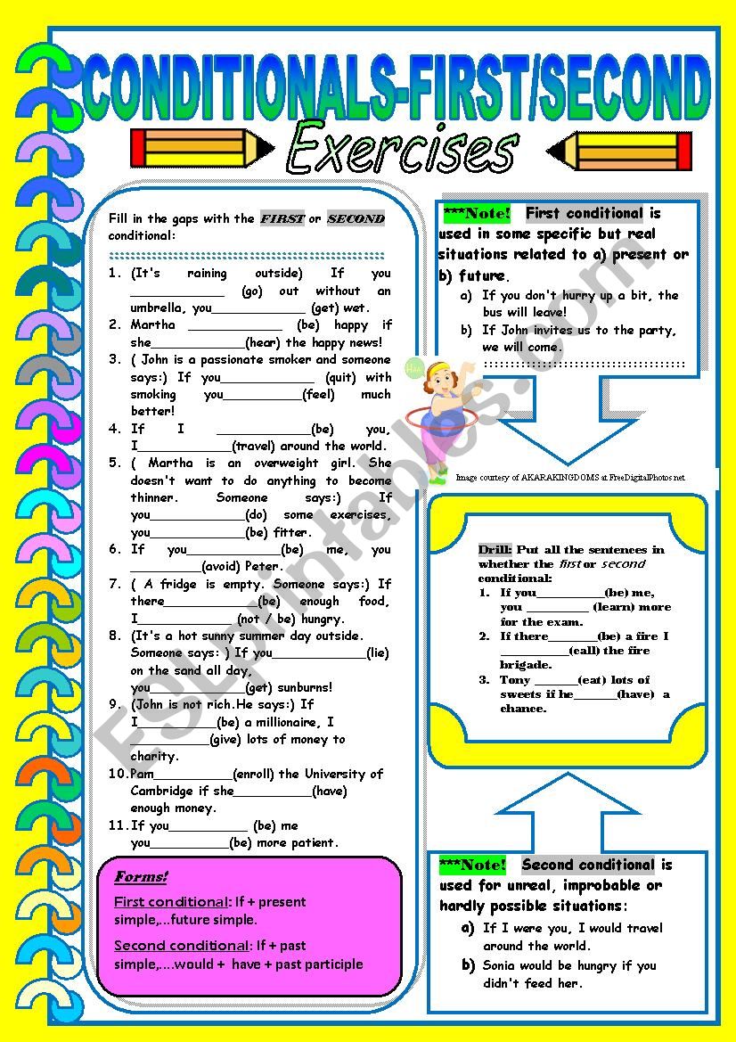 Conditionals-First and Second worksheet