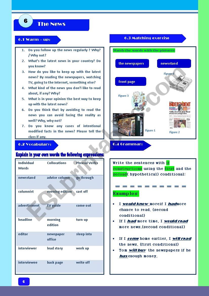 The News- Speaking + Vocabulary + Grammar