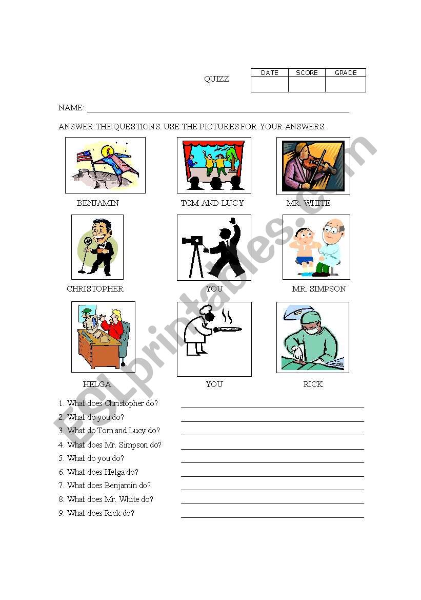 prueba presente simple worksheet