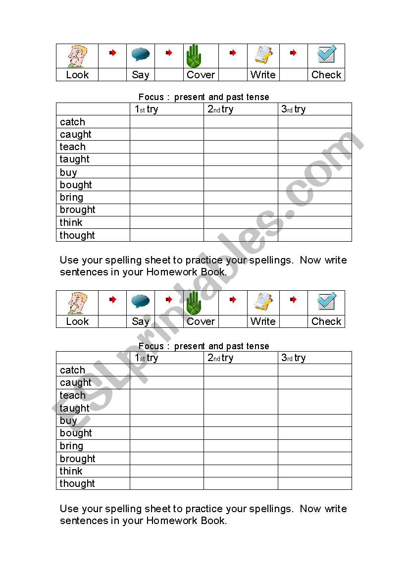 Spellings aught ought worksheet