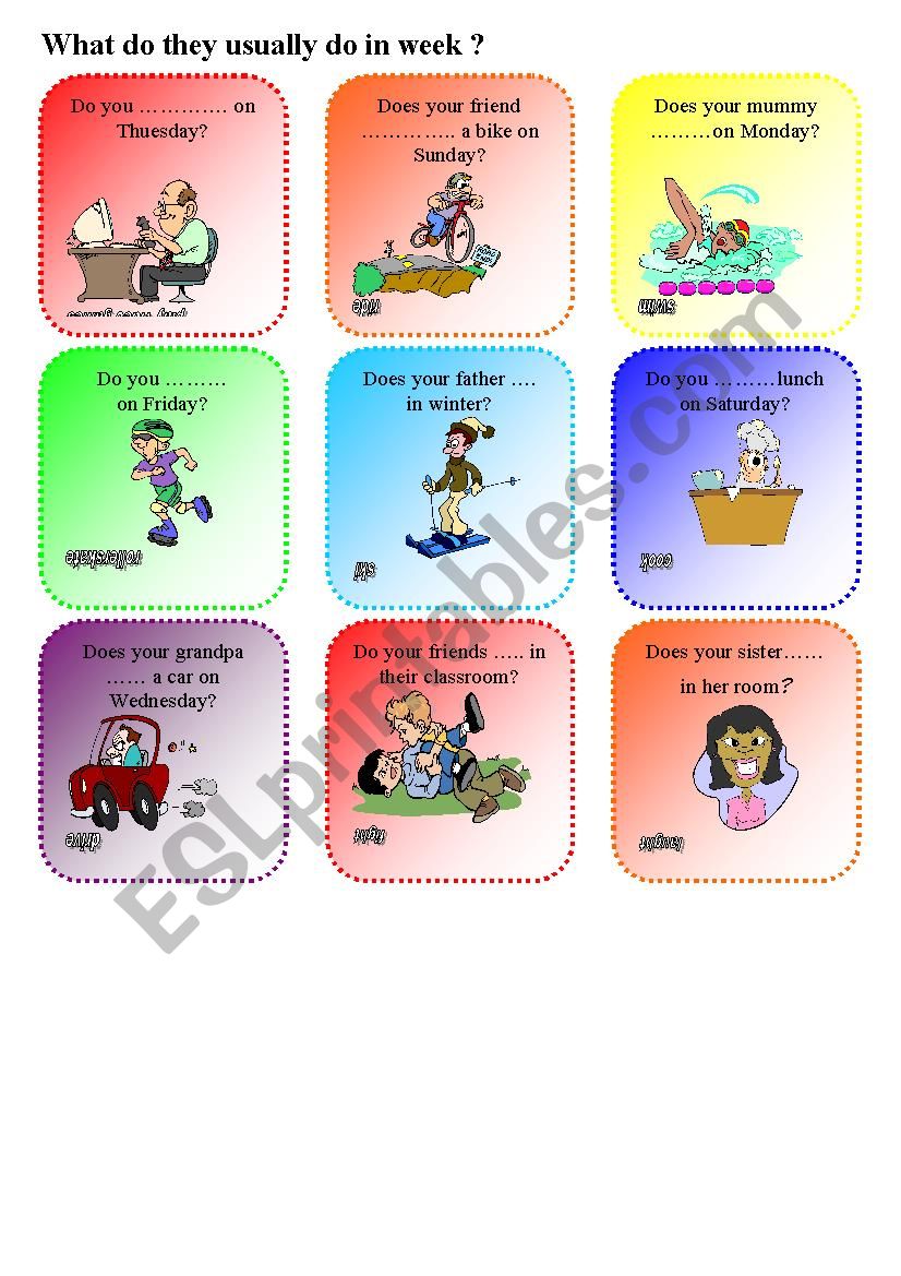 Week worksheet