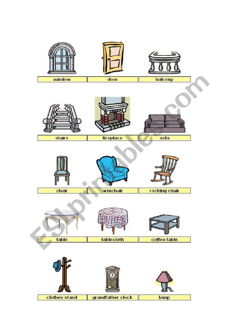 House Parts worksheet