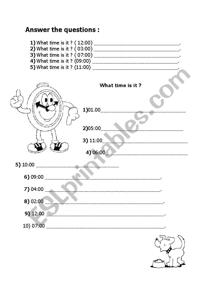 time worksheet