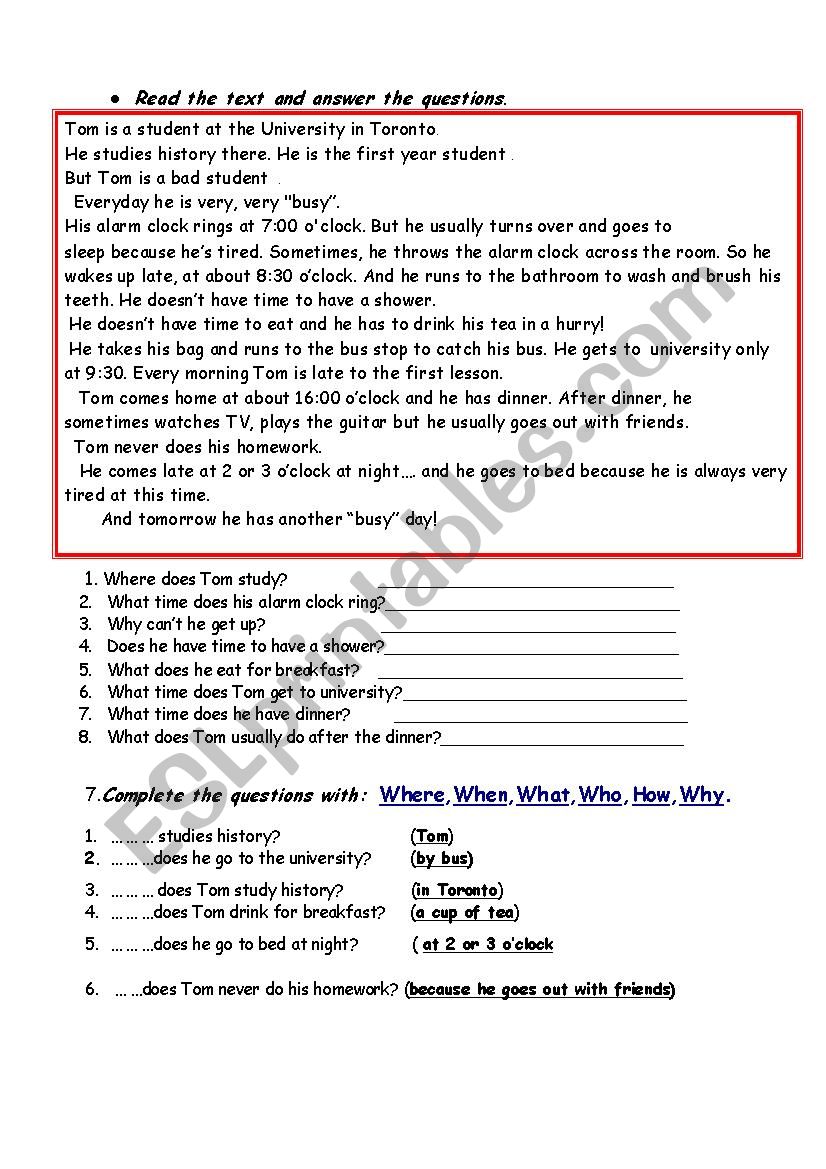 simple present tense worksheet