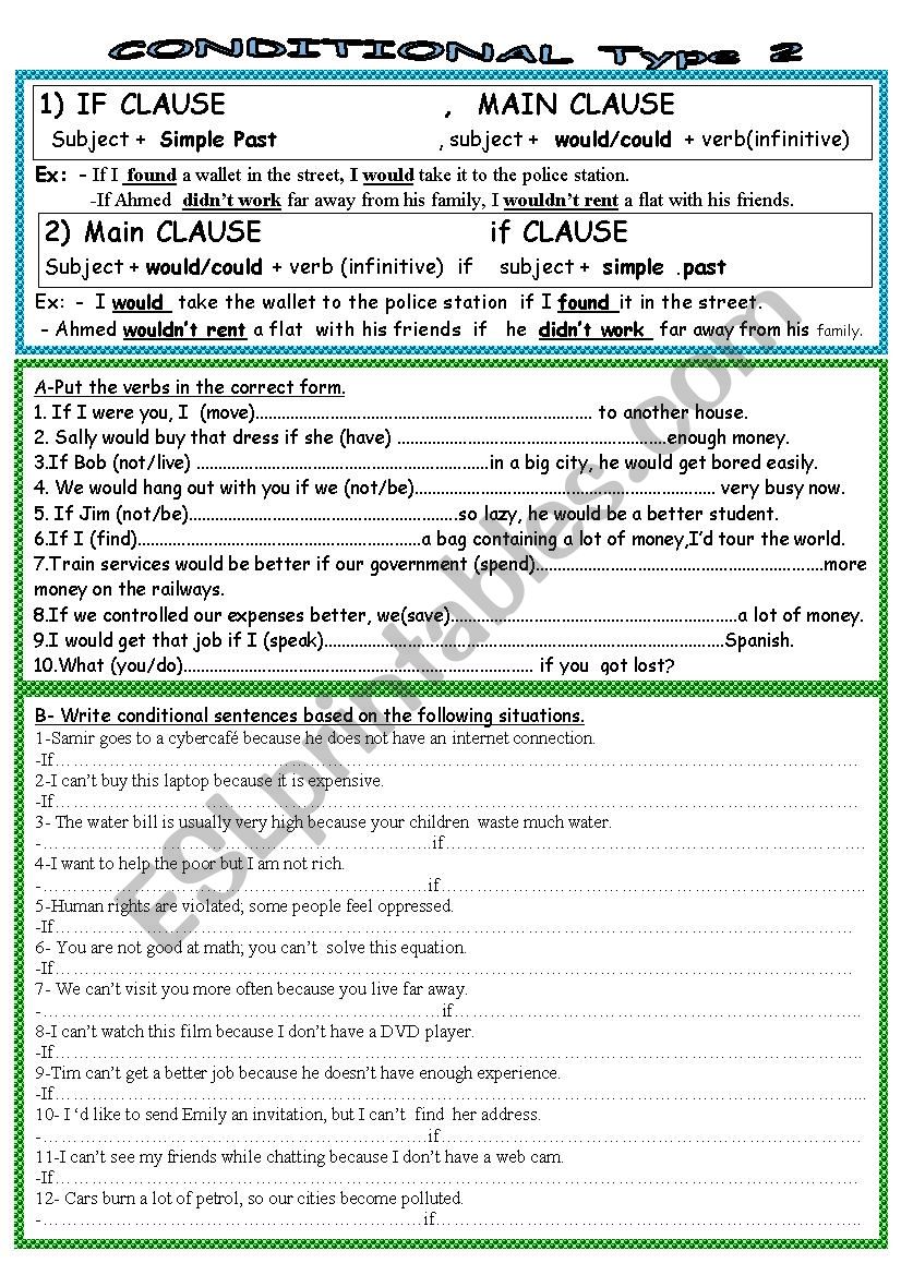 Conditional Type 2 worksheet