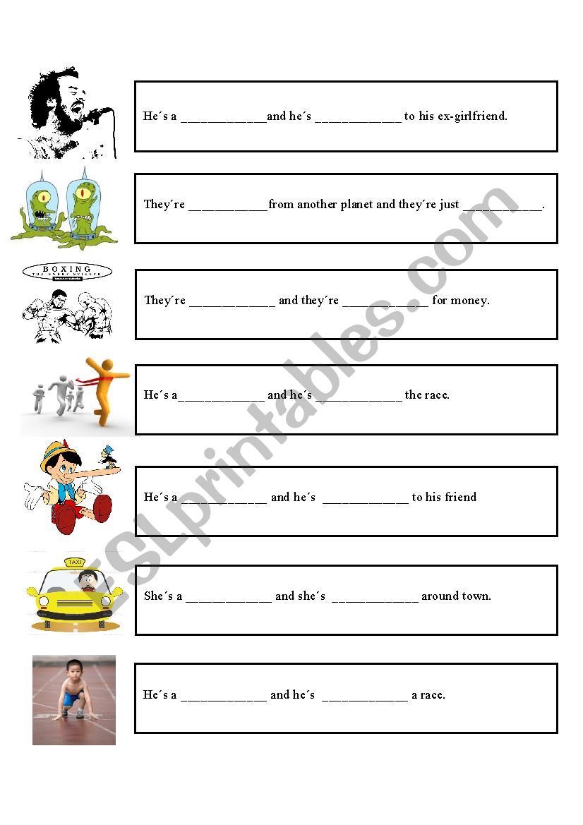 Present Continuous Spelling worksheet