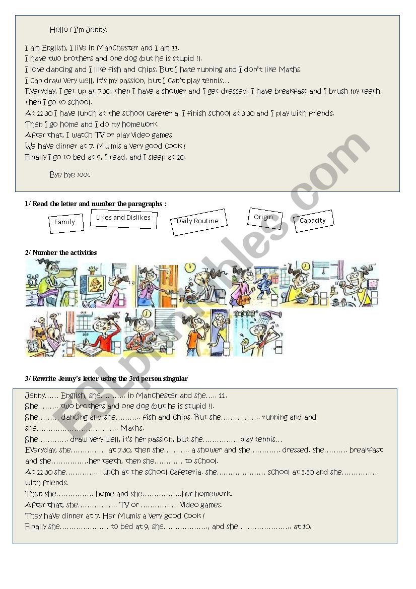 Presentation Letter - Daily Routine