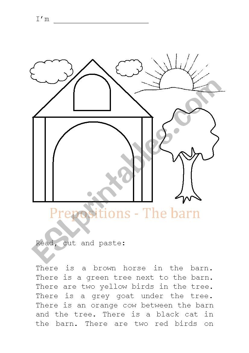 The barn  worksheet