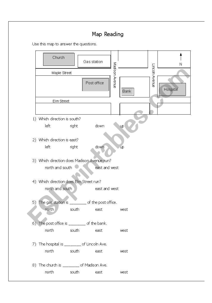 Neighborhood map worksheet 2 worksheet