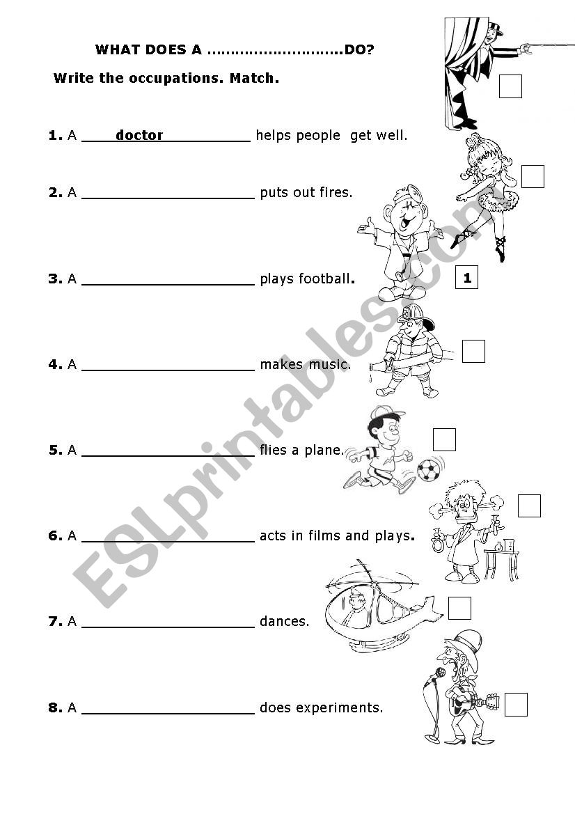 JOBS  worksheet