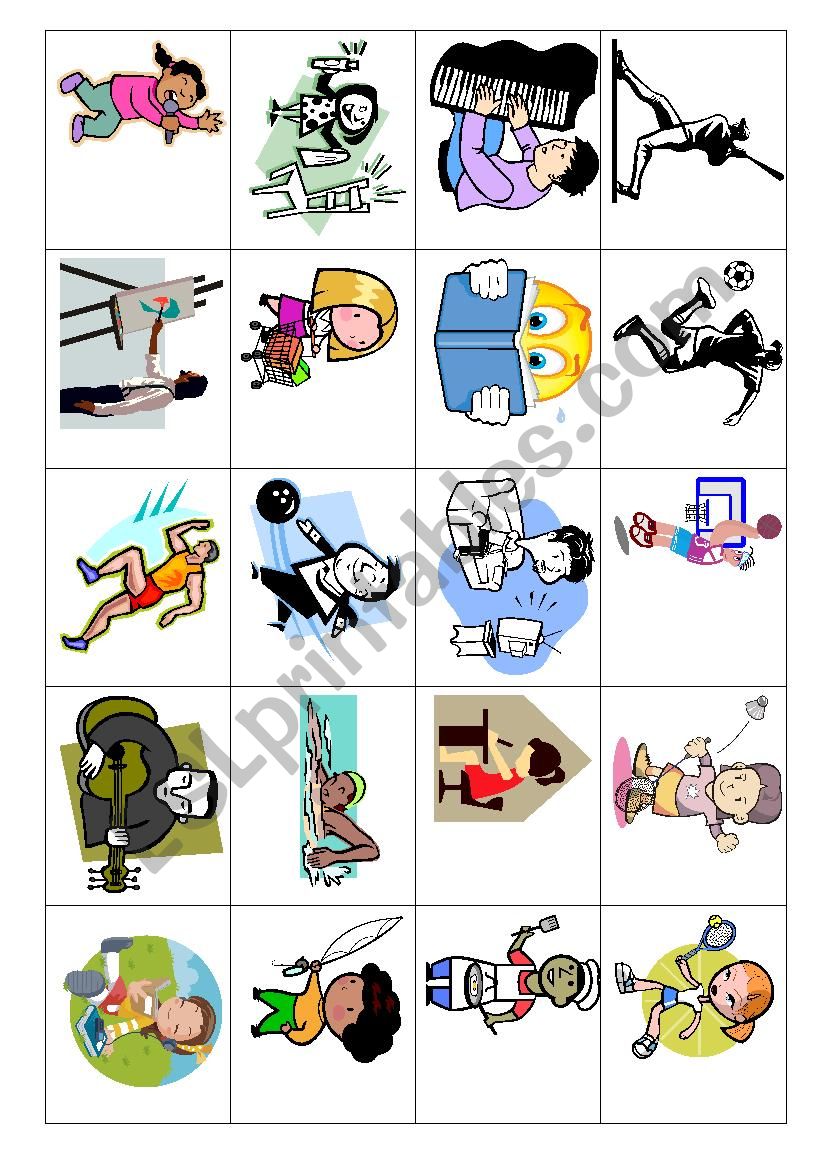 Verb sheet 1 flashcards (set of 20)