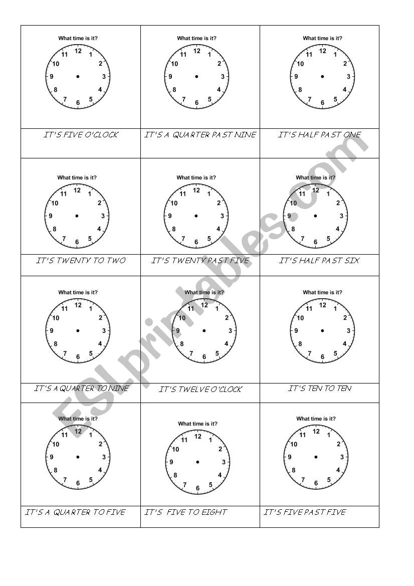 whatÂ´s the time worksheet