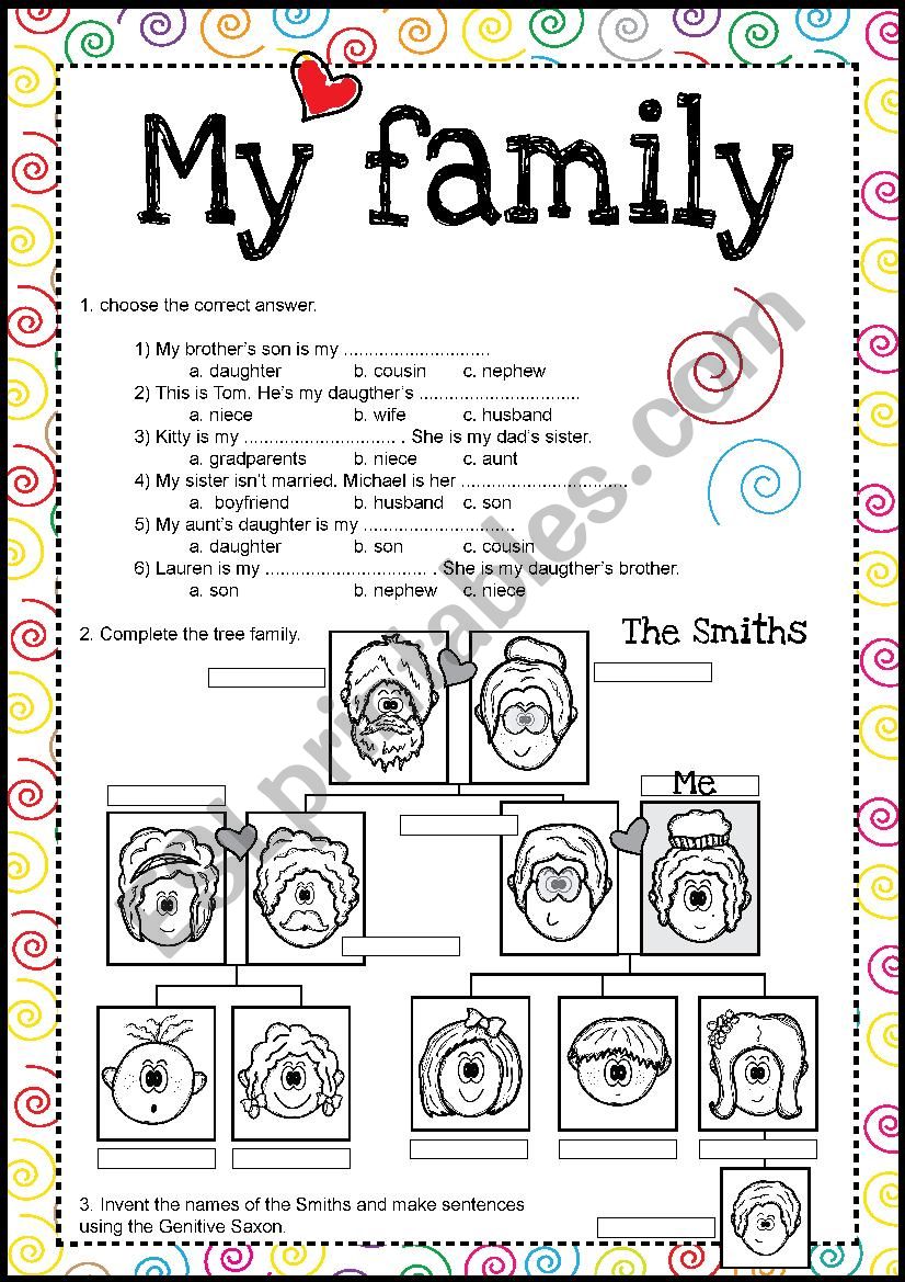 Family & Saxon Genitive PRACTICE