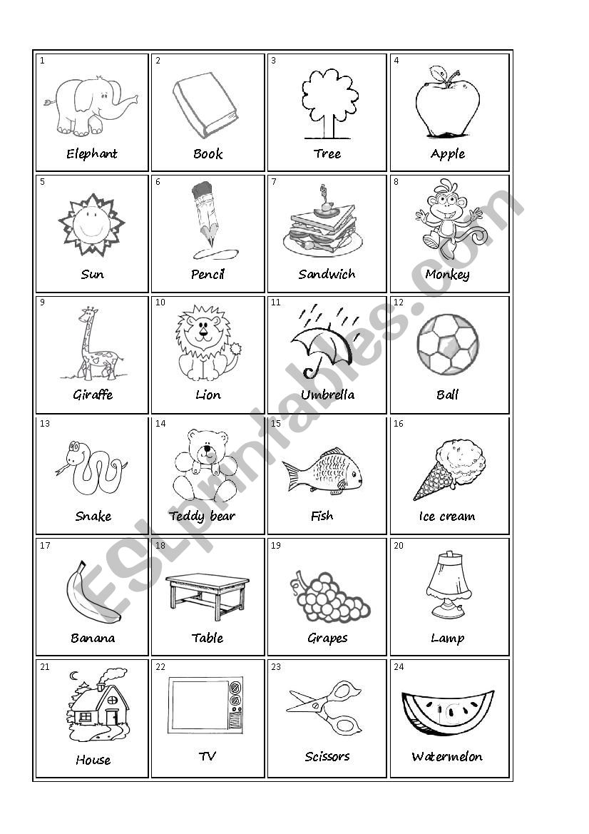 vocabulary card worksheet