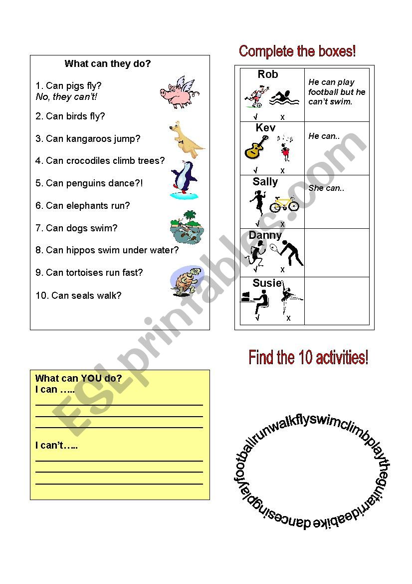 ability worksheet