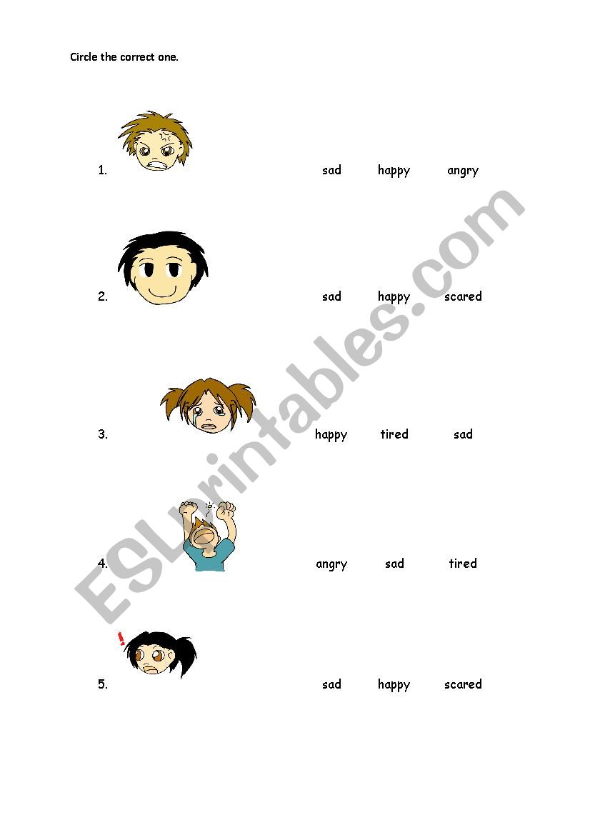 feelings worksheet