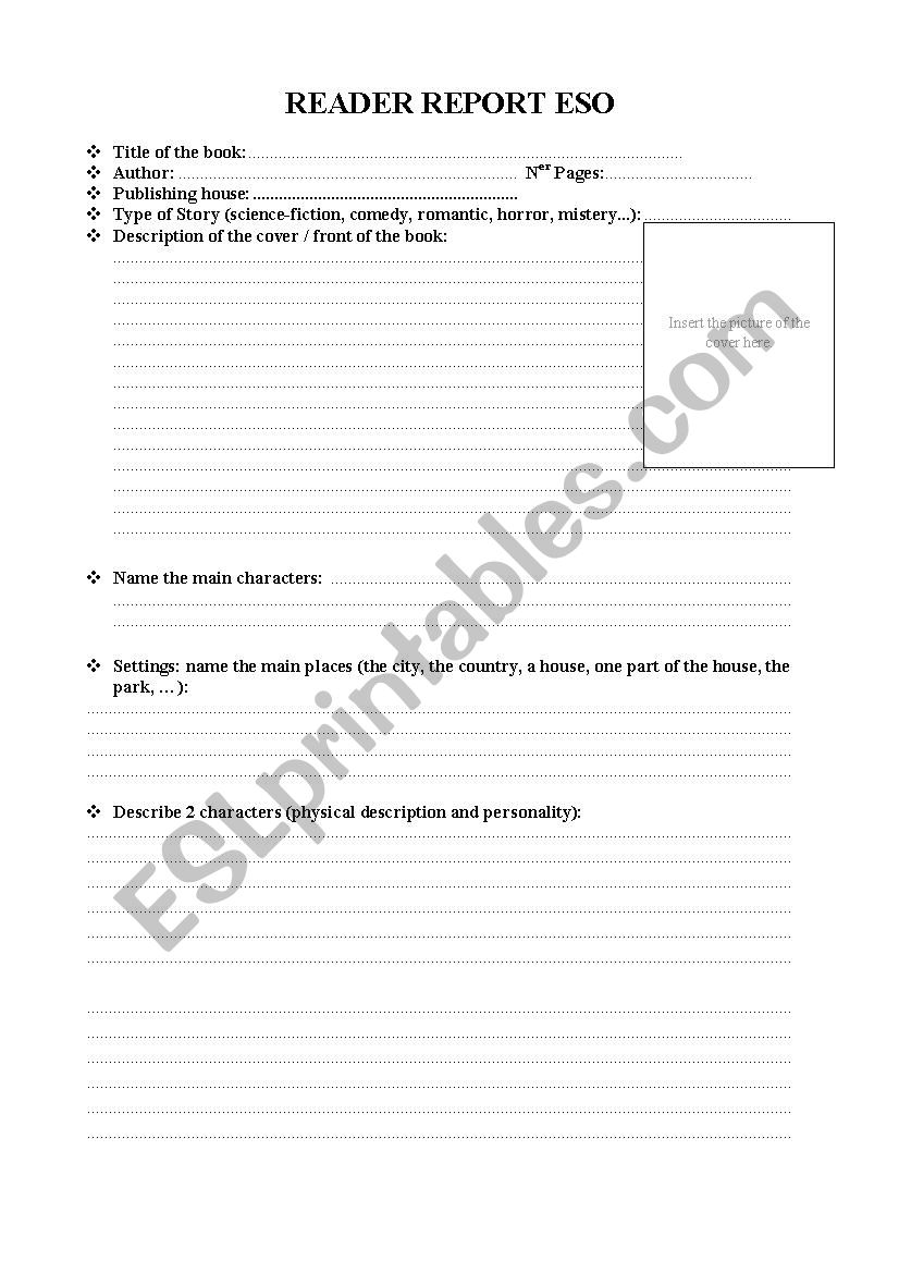 Reading Comprehension Form worksheet