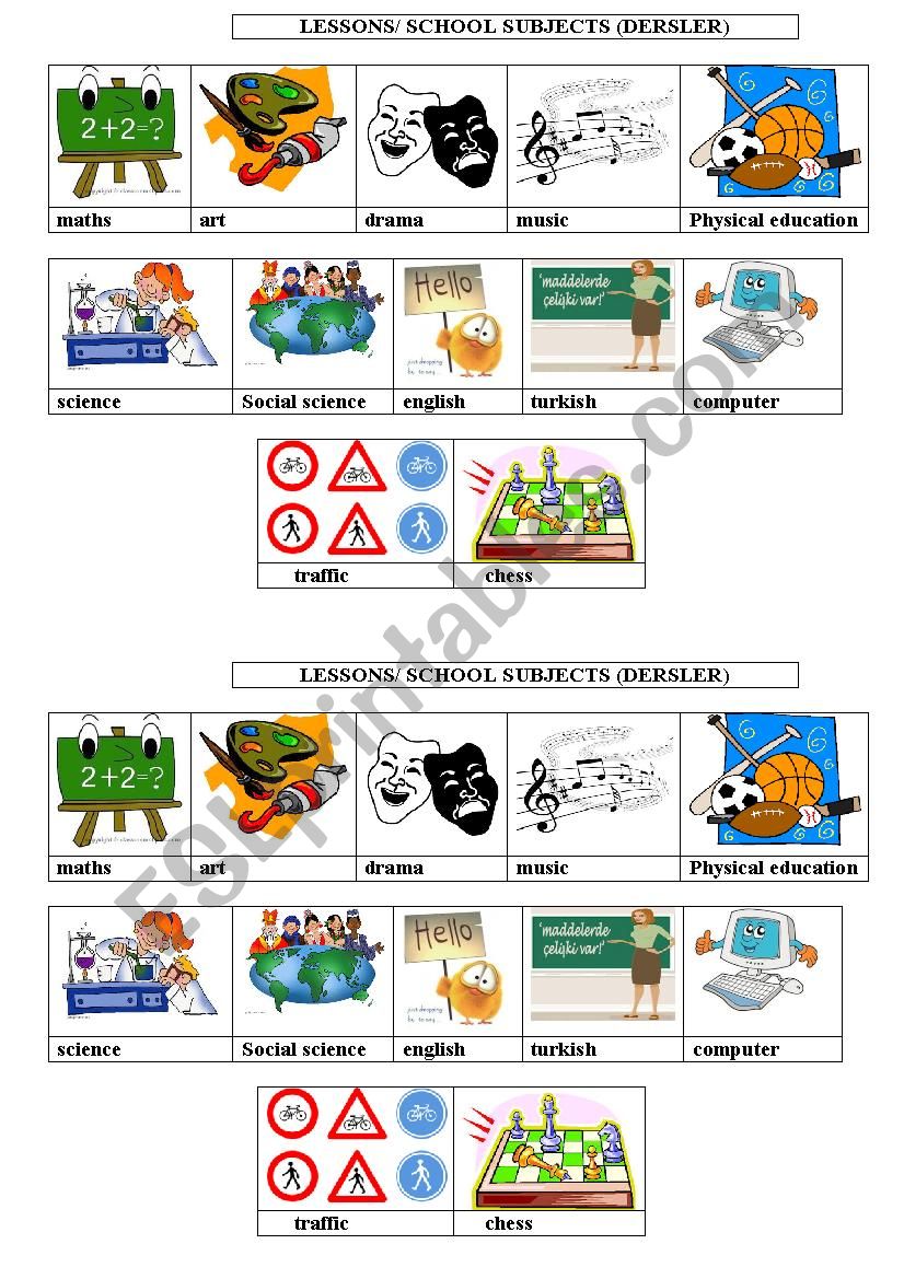 lessons worksheet