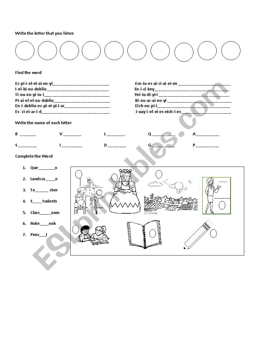 The Alphabet worksheet