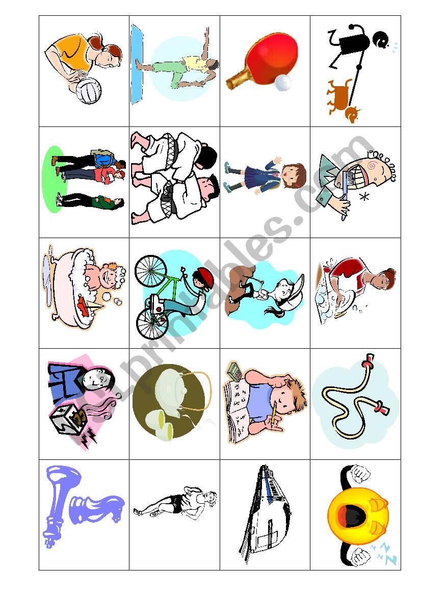 Verb sheet 2 flashcards (set of 20)